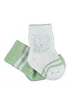 Bibaby Biorganic Bear 2'Li Kız Çorap 68412 Yeşil