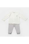 Bibaby Biorganic Koala Jungle Bebek Pijama Takımı 59777 Gri